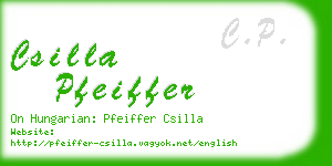 csilla pfeiffer business card